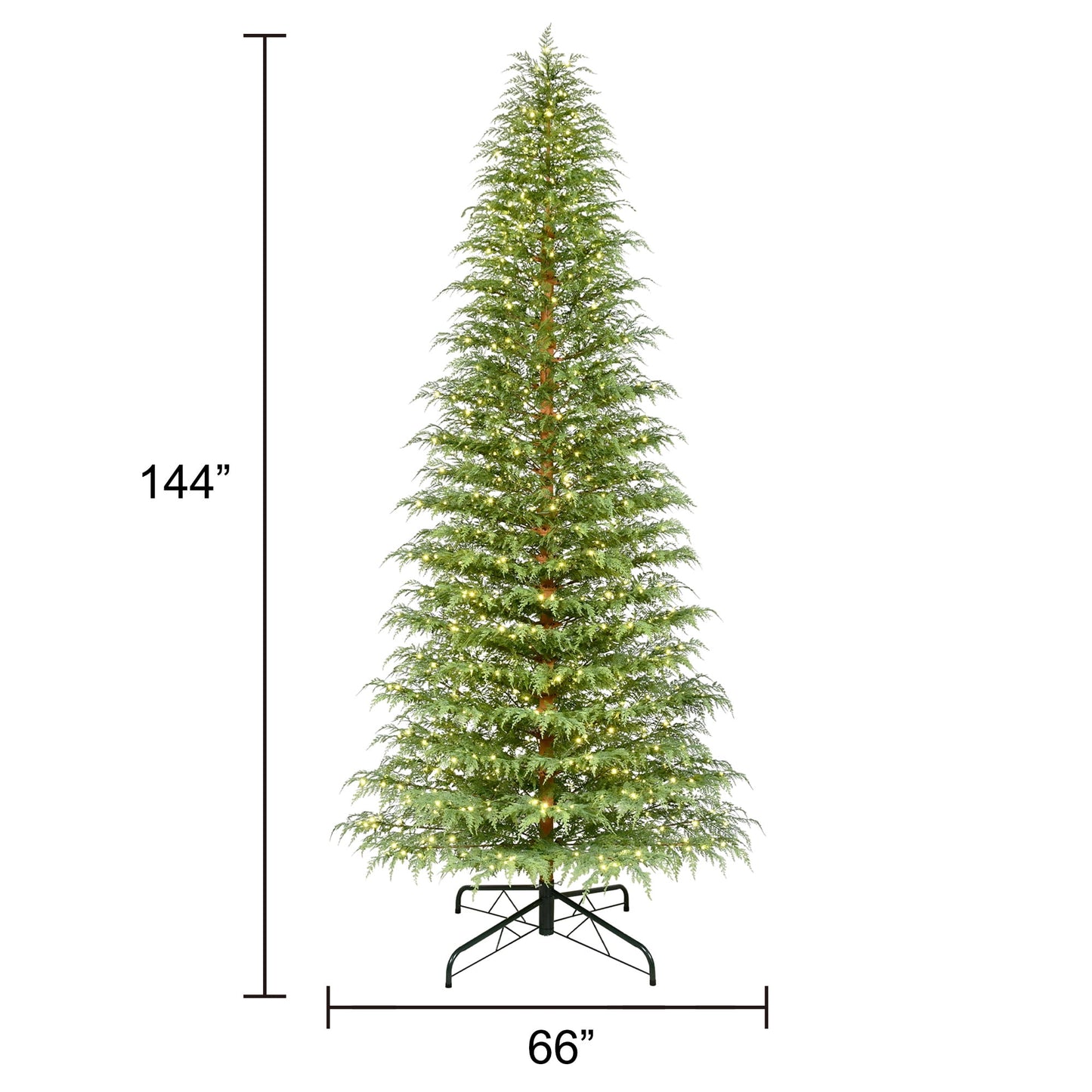 🎀My Texas House Pre-Lit Cypress Artificial Christmas Tree, Green
