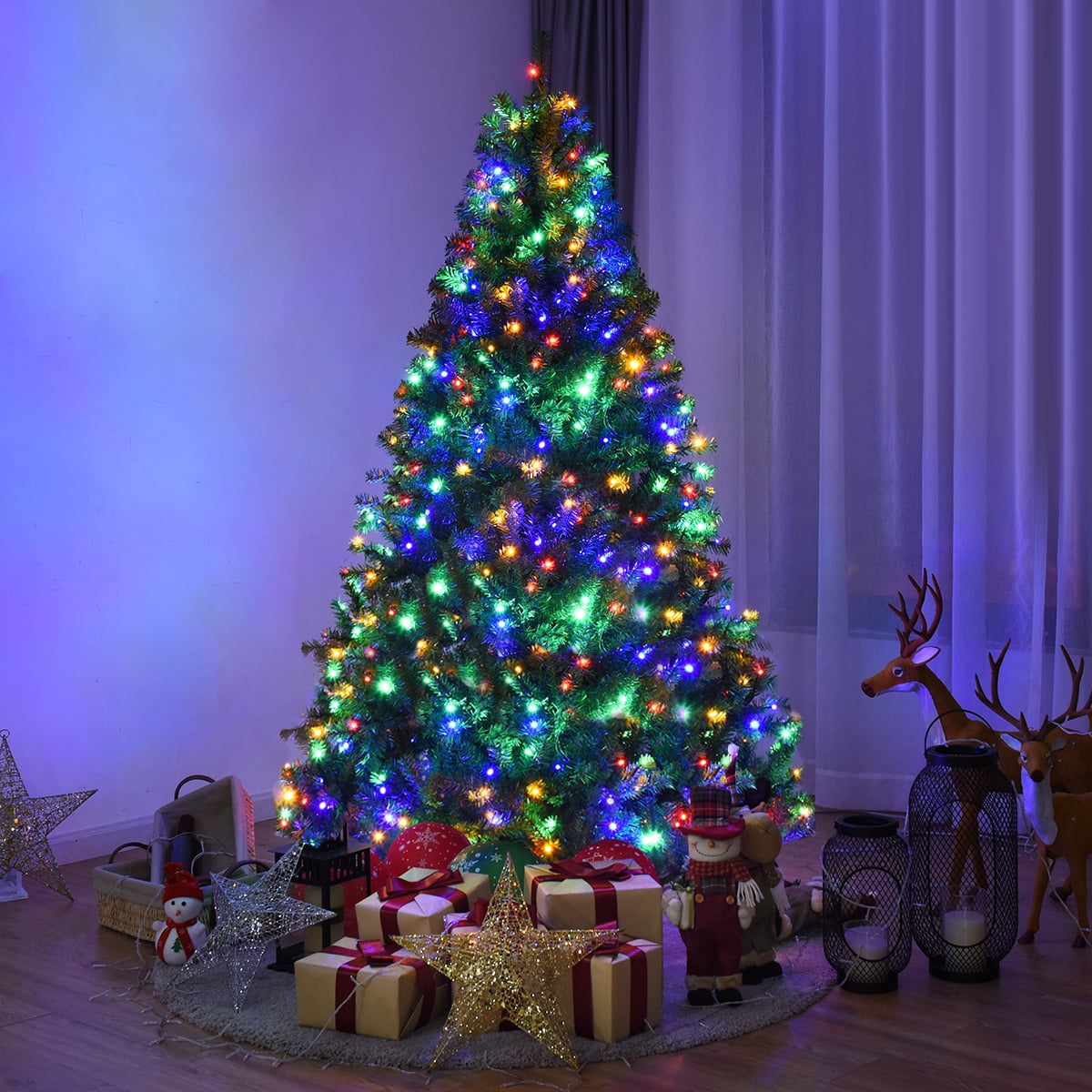 🎀Costway Pre-Lit Artificial Christmas Tree