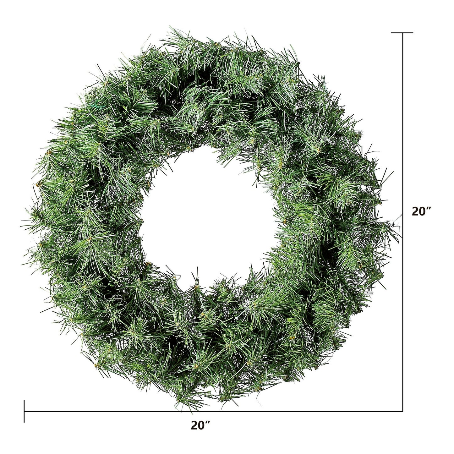 🎀Basic Christmas Wreath, Green, 20", by Holiday Time
