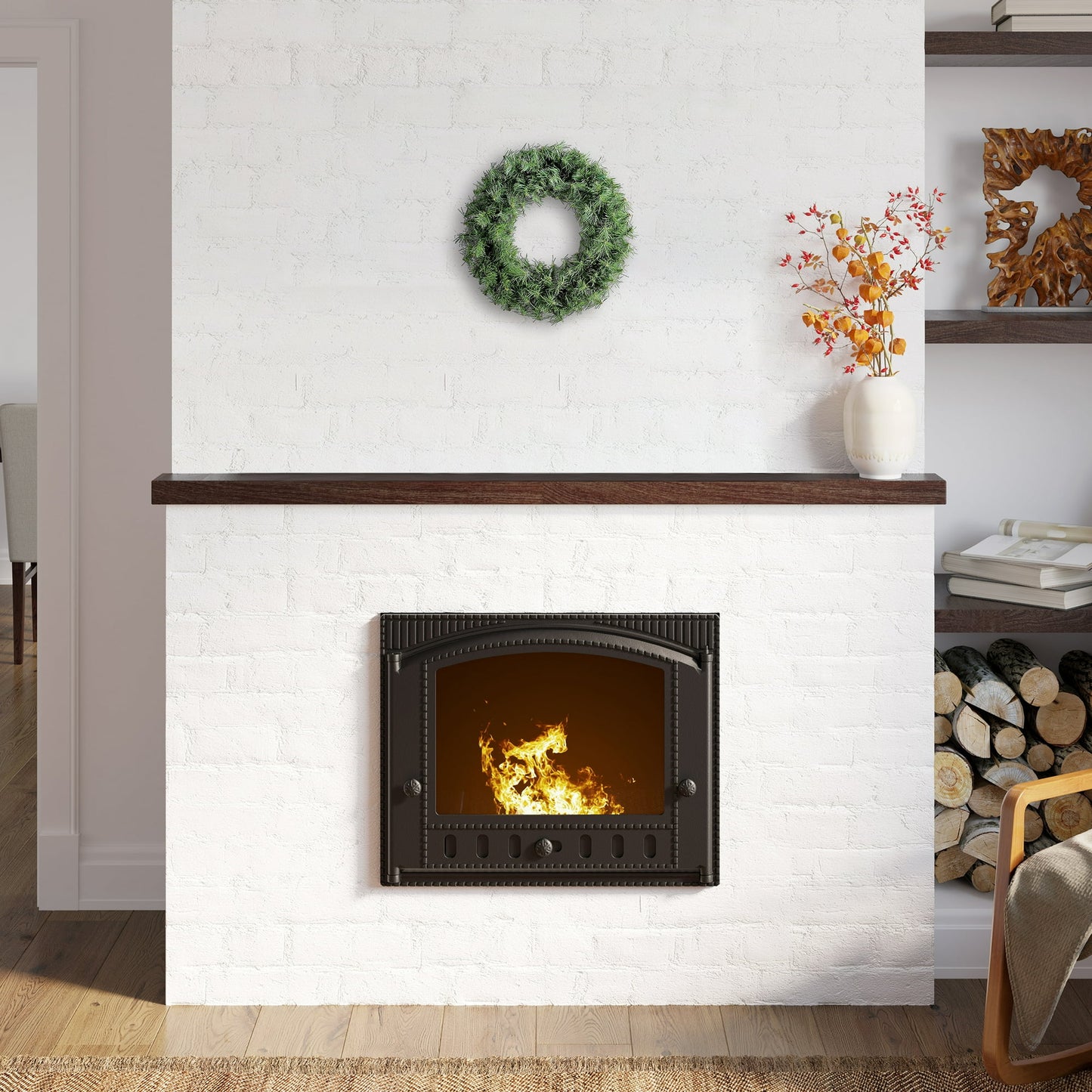 🎀Basic Christmas Wreath, Green, 20", by Holiday Time