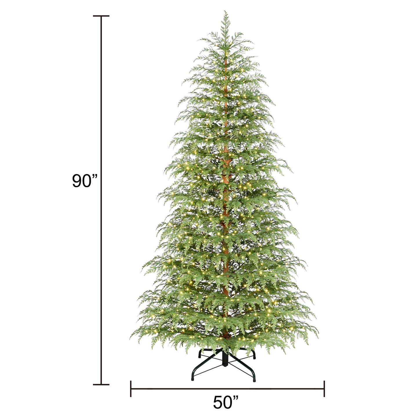 🎀My Texas House Pre-Lit Cypress Artificial Christmas Tree, Green