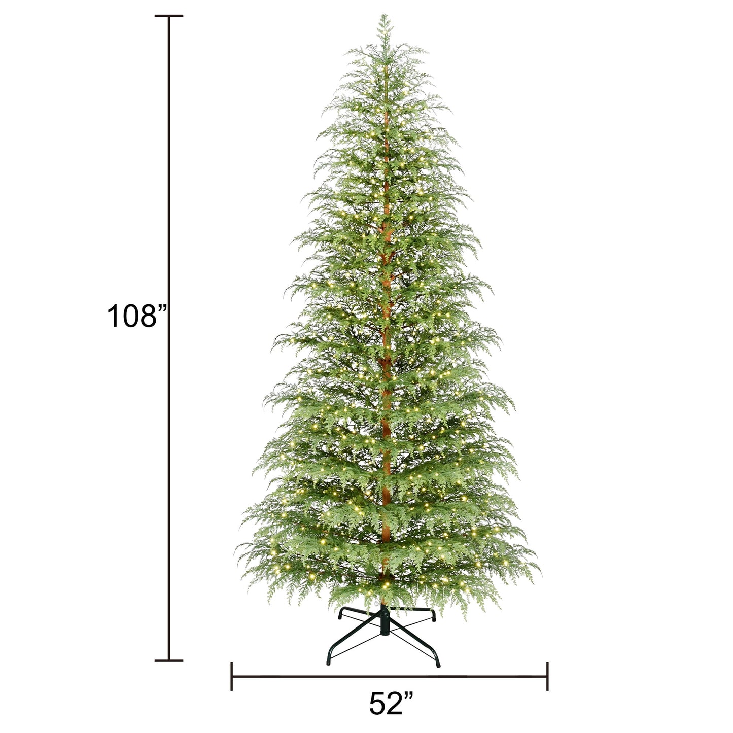 🎀My Texas House Pre-Lit Cypress Artificial Christmas Tree, Green