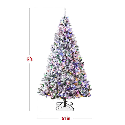 🎀Sale 50%⭐️Pre-Lit Flocked Holiday Tree⭐️