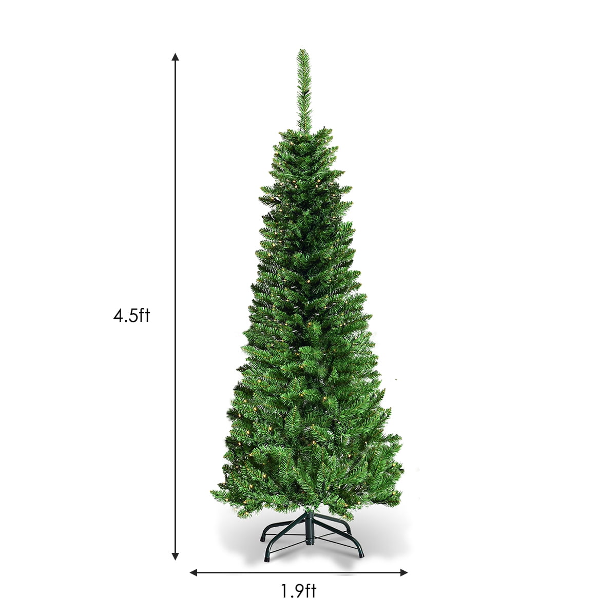 🎀Pre-Lit Hinged Pencil Christmas Tree